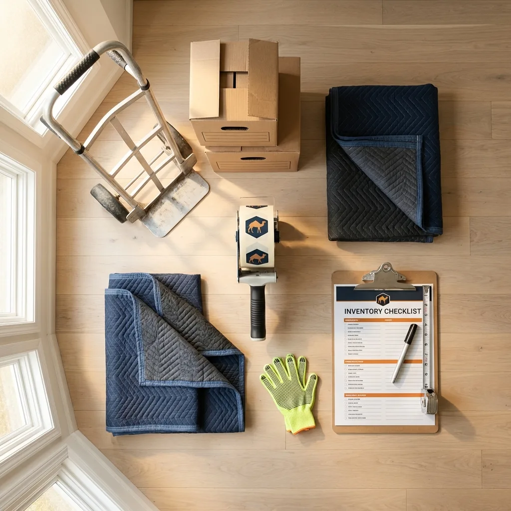 Professional moving supplies and packing materials layout for Taylorsville residential relocations